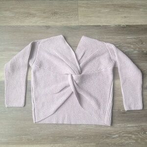 ASTR Twist Front Knit Sweater in Light Pink